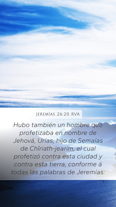 Jeremías 26:20 RVA Bible Verse Image