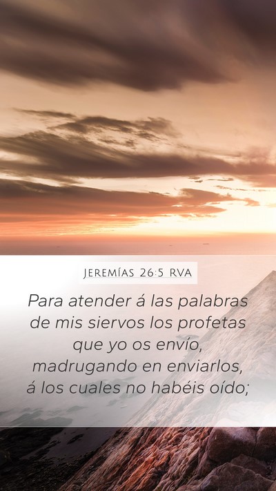 Jeremías 26:5 RVA Bible Verse Image