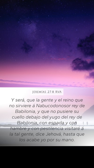 Jeremías 27:8 RVA Bible Verse Image