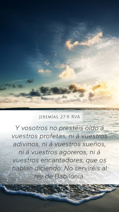 Jeremías 27:9 RVA Bible Verse Image