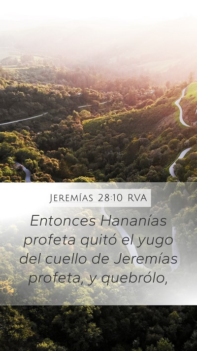 Jeremías 28:10 RVA Bible Verse Image