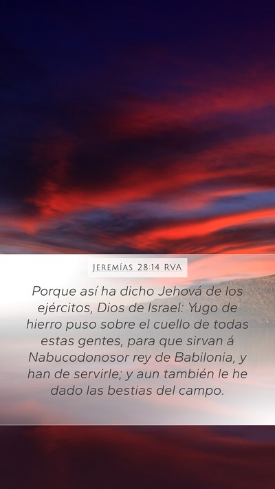 Jeremías 28:14 RVA Bible Verse Image