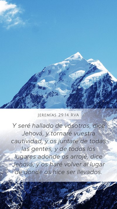 Jeremías 29:14 RVA Bible Verse Image