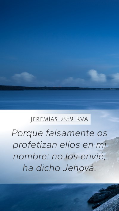 Jeremías 29:9 RVA Bible Verse Image