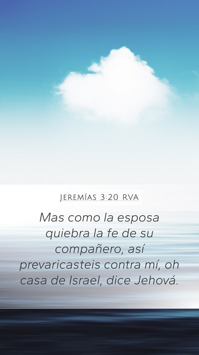 Jeremías 3:20 RVA Bible Verse Image