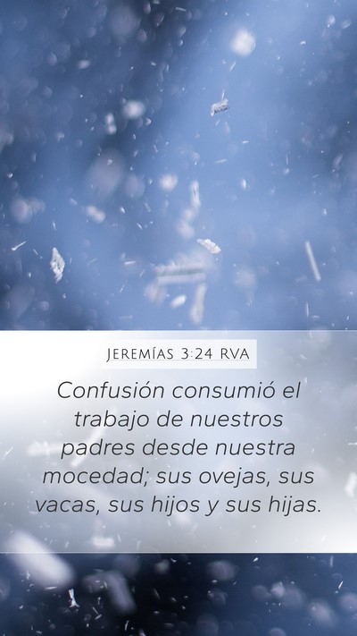 Jeremías 3:24 RVA Bible Verse Image