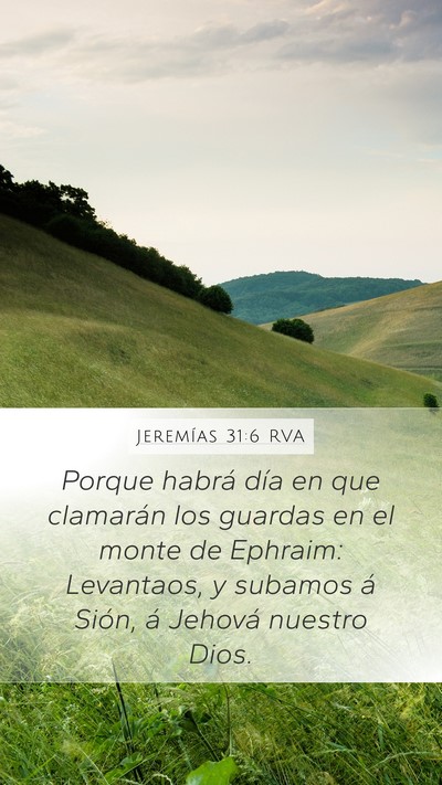 Jeremías 31:6 RVA Bible Verse Image