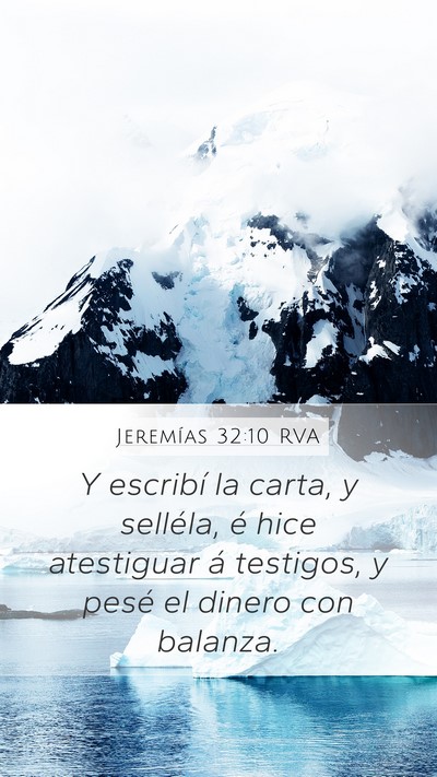 Jeremías 32:10 RVA Bible Verse Image