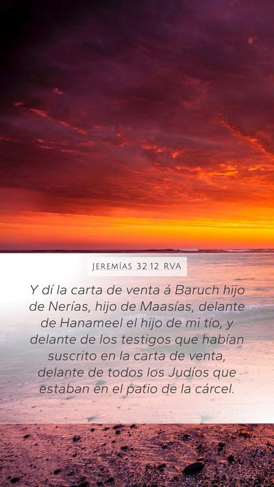 Jeremías 32:12 RVA Bible Verse Image