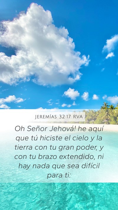 Jeremías 32:17 RVA Bible Verse Image