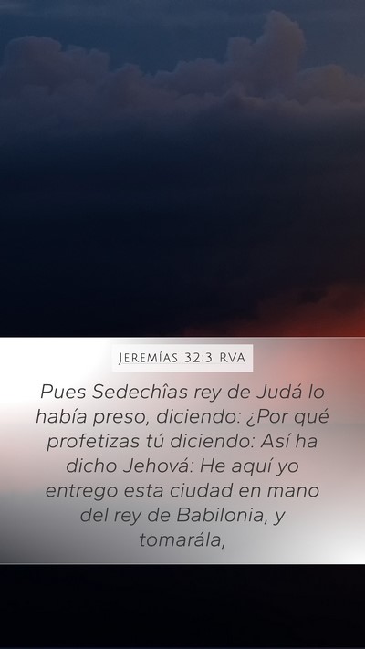 Jeremías 32:3 RVA Bible Verse Image