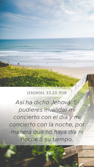 Jeremías 33:20 RVA Bible Verse Image