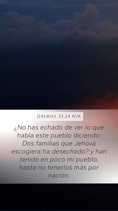 Jeremías 33:24 RVA Bible Verse Image