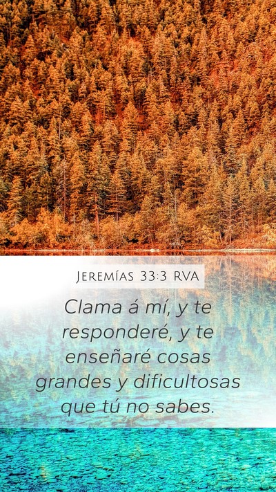 Jeremías 33:3 RVA Bible Verse Image