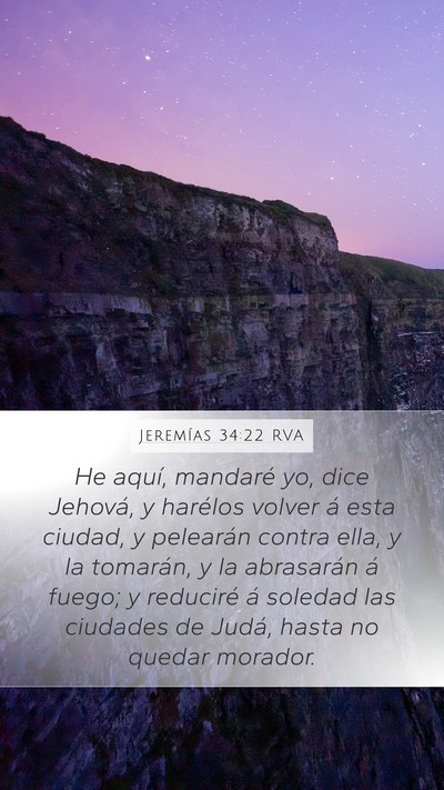 Jeremías 34:22 RVA Bible Verse Image
