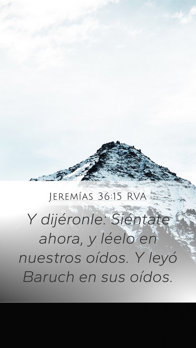 Jeremías 36:15 RVA Bible Verse Image