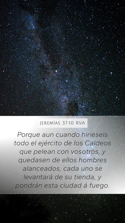Jeremías 37:10 RVA Bible Verse Image