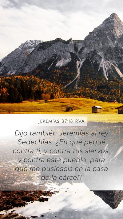 Jeremías 37:18 RVA Bible Verse Image