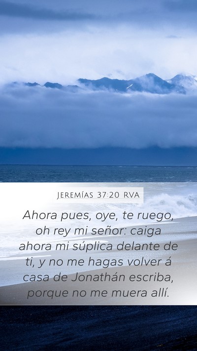 Jeremías 37:20 RVA Bible Verse Image