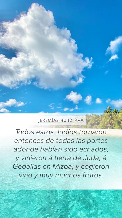 Jeremías 40:12 RVA Bible Verse Image