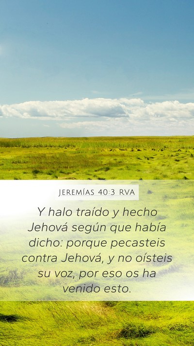 Jeremías 40:3 RVA Bible Verse Image