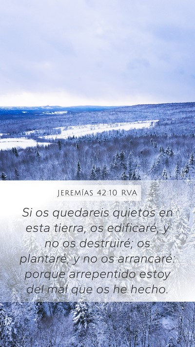 Jeremías 42:10 RVA Bible Verse Image