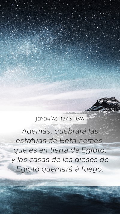 Jeremías 43:13 RVA Bible Verse Image