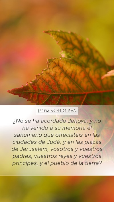 Jeremías 44:21 RVA Bible Verse Image