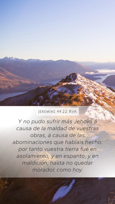 Jeremías 44:22 RVA Bible Verse Image