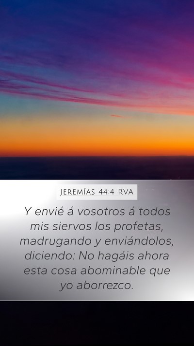 Jeremías 44:4 RVA Bible Verse Image