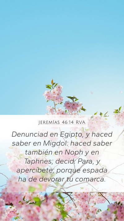 Jeremías 46:14 RVA Bible Verse Image