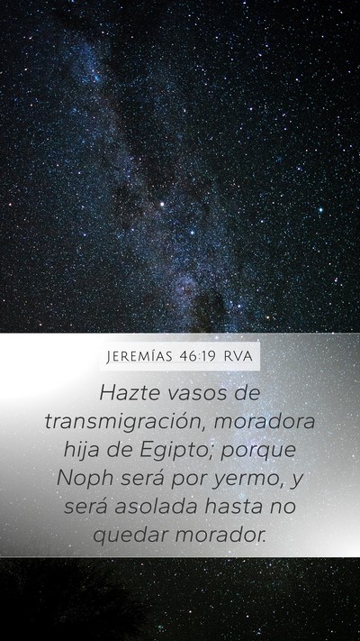 Jeremías 46:19 RVA Bible Verse Image