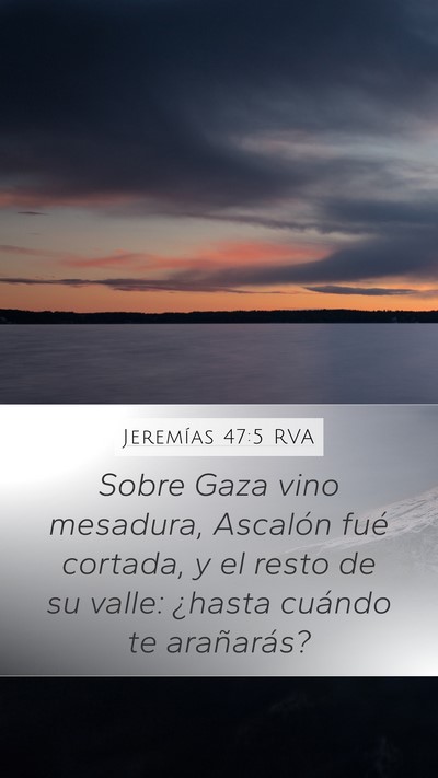 Jeremías 47:5 RVA Bible Verse Image