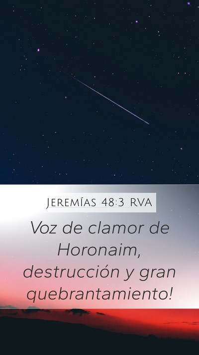 Jeremías 48:3 RVA Bible Verse Image