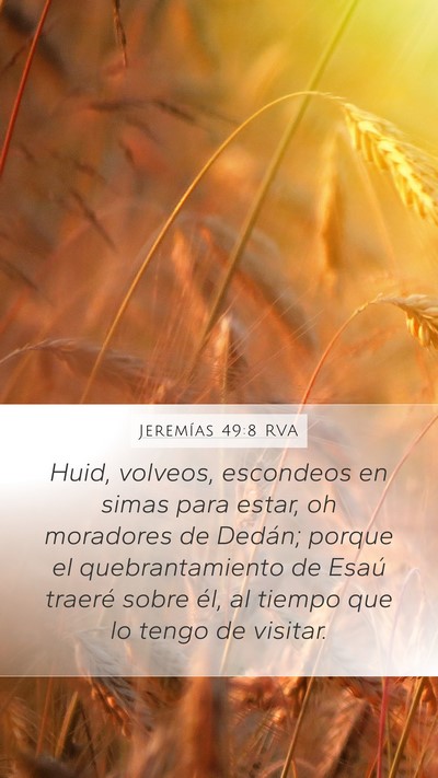 Jeremías 49:8 RVA Bible Verse Image
