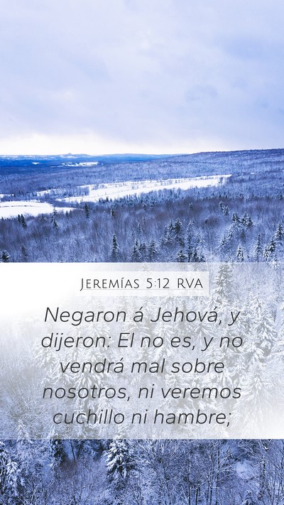 Jeremías 5:12 RVA Bible Verse Image