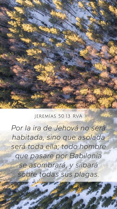 Jeremías 50:13 RVA Bible Verse Image