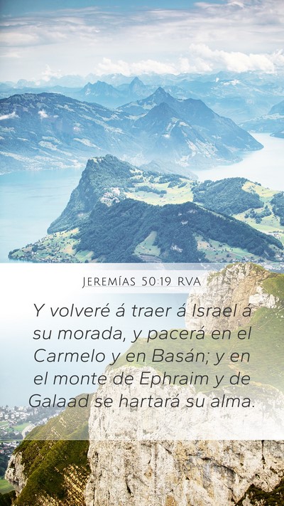 Jeremías 50:19 RVA Bible Verse Image