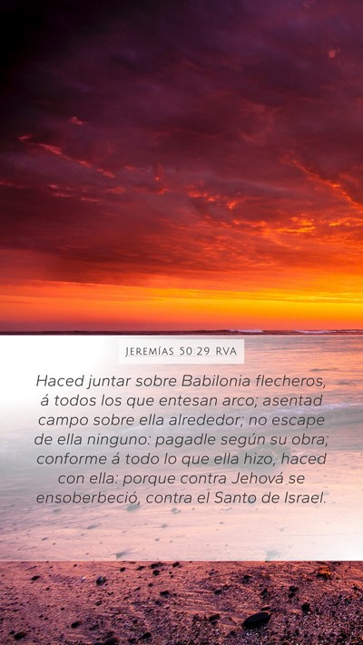 Jeremías 50:29 RVA Bible Verse Image