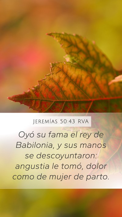 Jeremías 50:43 RVA Bible Verse Image