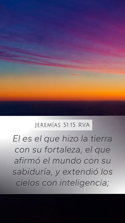Jeremías 51:15 RVA Bible Verse Image