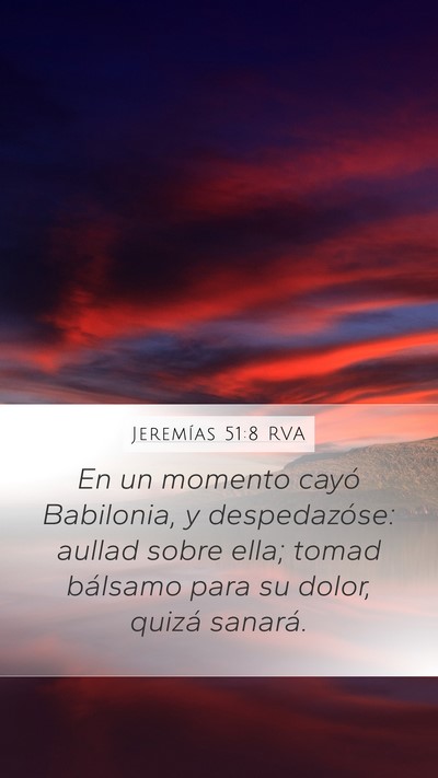 Jeremías 51:8 RVA Bible Verse Image