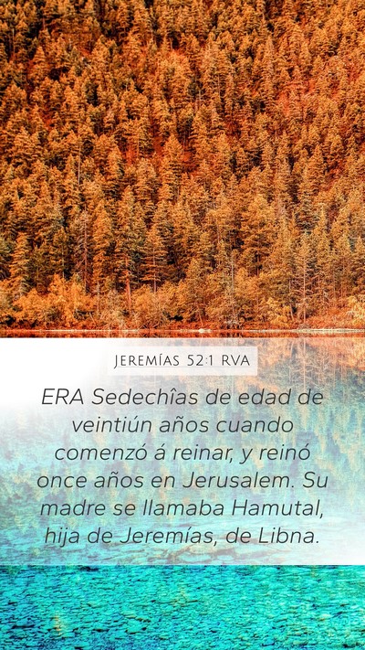 Jeremías 52:1 RVA Bible Verse Image