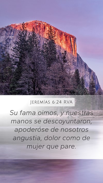 Jeremías 6:24 RVA Bible Verse Image