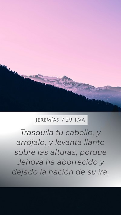 Jeremías 7:29 RVA Bible Verse Image