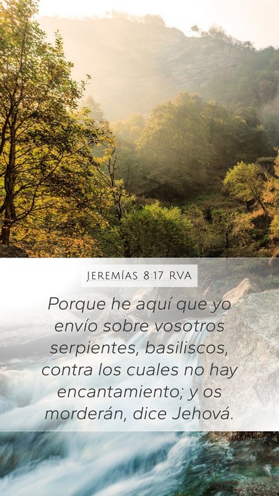 Jeremías 8:17 RVA Bible Verse Image