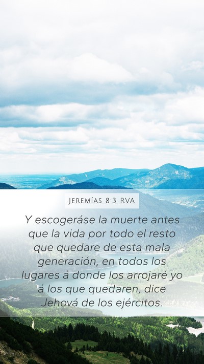 Jeremías 8:3 RVA Bible Verse Image