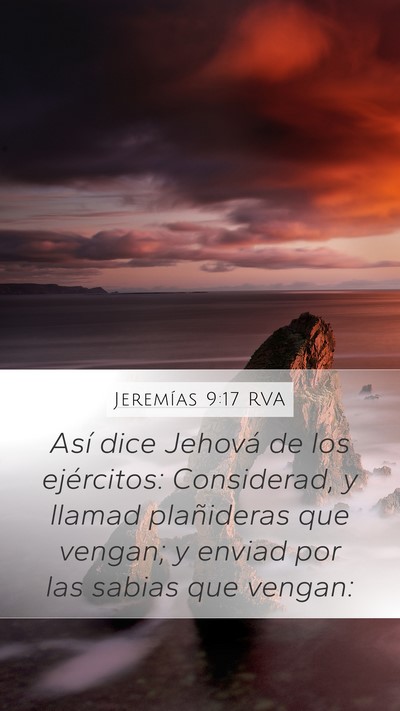 Jeremías 9:17 RVA Bible Verse Image