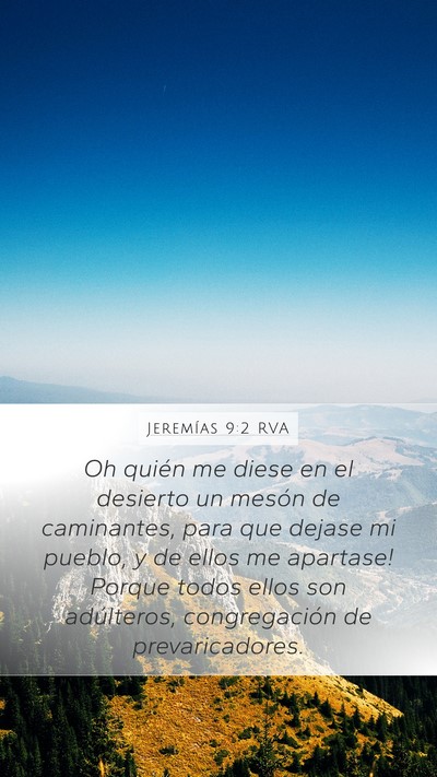Jeremías 9:2 RVA Bible Verse Image