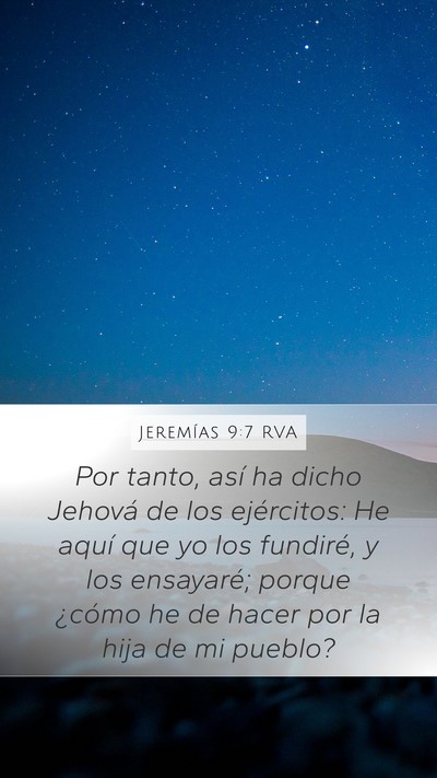 Jeremías 9:7 RVA Bible Verse Image